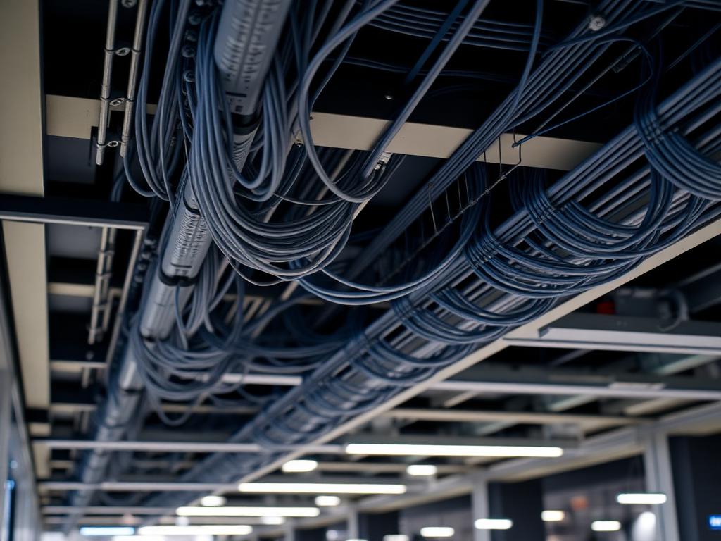 Neat commercial electrical cable installation